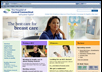Screenshot of a Health Care web site